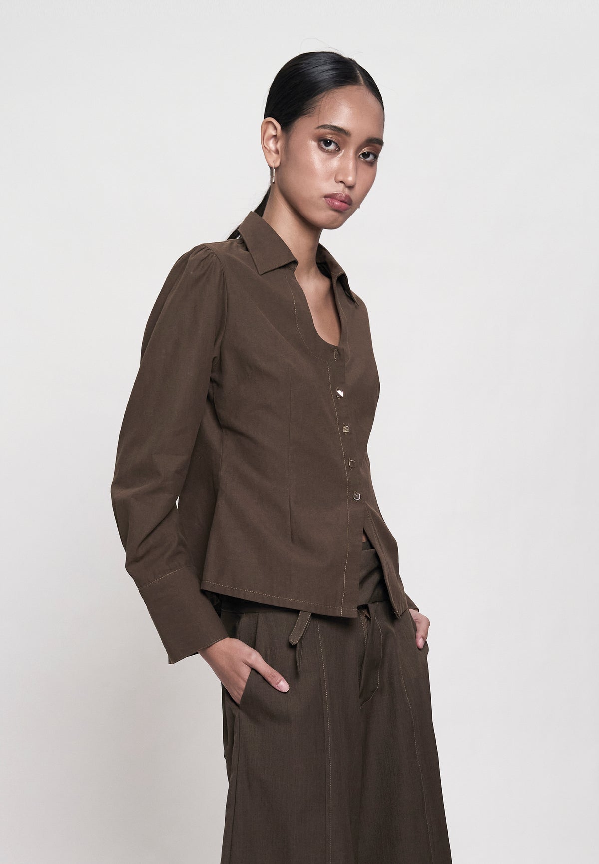 Germa Long Sleeve Top (Brown)