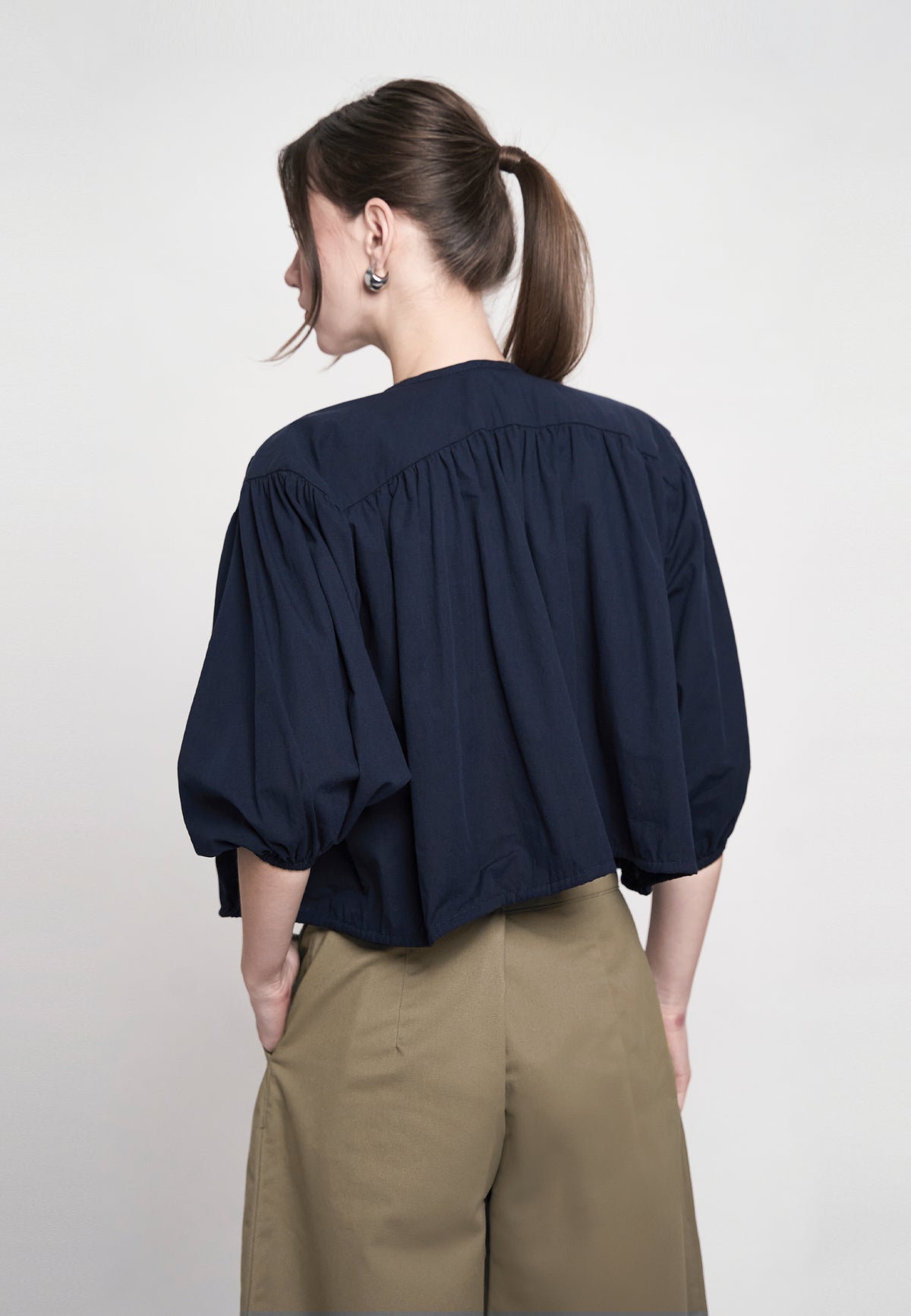 Gibson Quarter Sleeve Top (Navy)