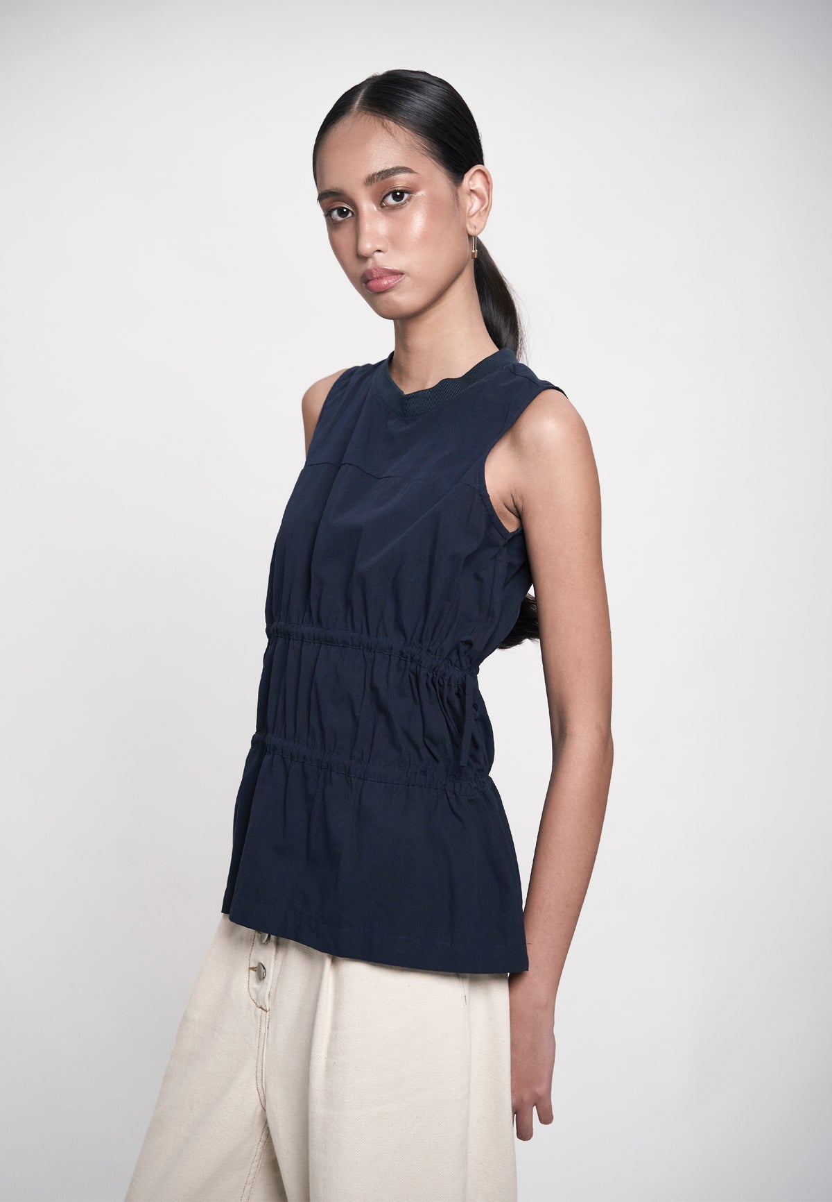 Gibson Sleeveless Top (Navy)