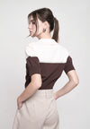 Giffy Short Sleeve Top (Pink/Brown)
