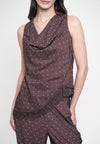 Giorgia Sleeveless Top (Printed Brown )
