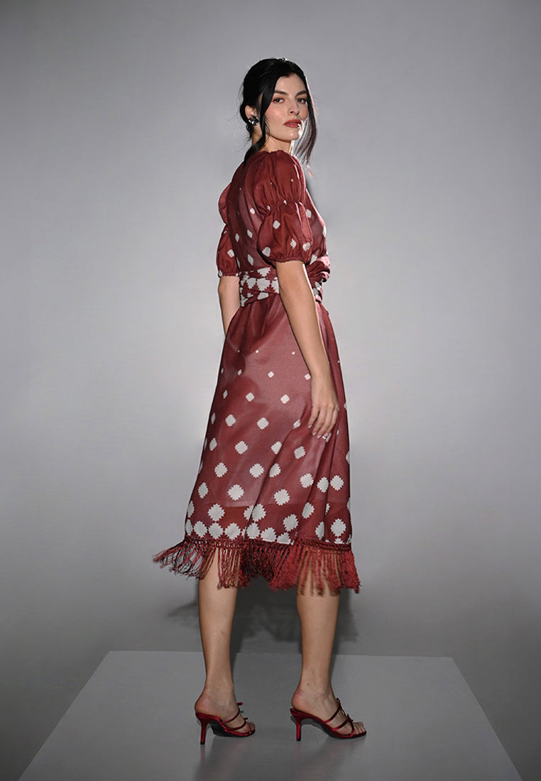 RAF Glassgow Short Sleeve Dress W/Inner (Burgundy)