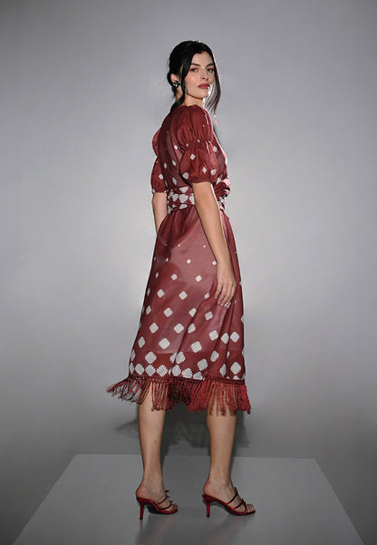 RAF Glassgow Short Sleeve Dress W/Inner (Burgundy)