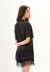 Archetype Refined Glossy Short Sleeve Top (Black)