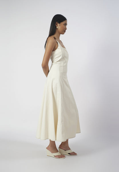 Raf Goyard Sleeveless Dress (Cream)