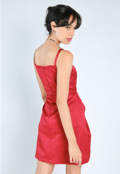 Mark Bumgarner X Vania Romoff For Plains & Prints Grace Sleeveless Dress (Red)