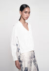 Greece Long Sleeve Cardigan (Printed Cream)