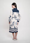 Greece Long Sleeve Dress (Printed Taupe)