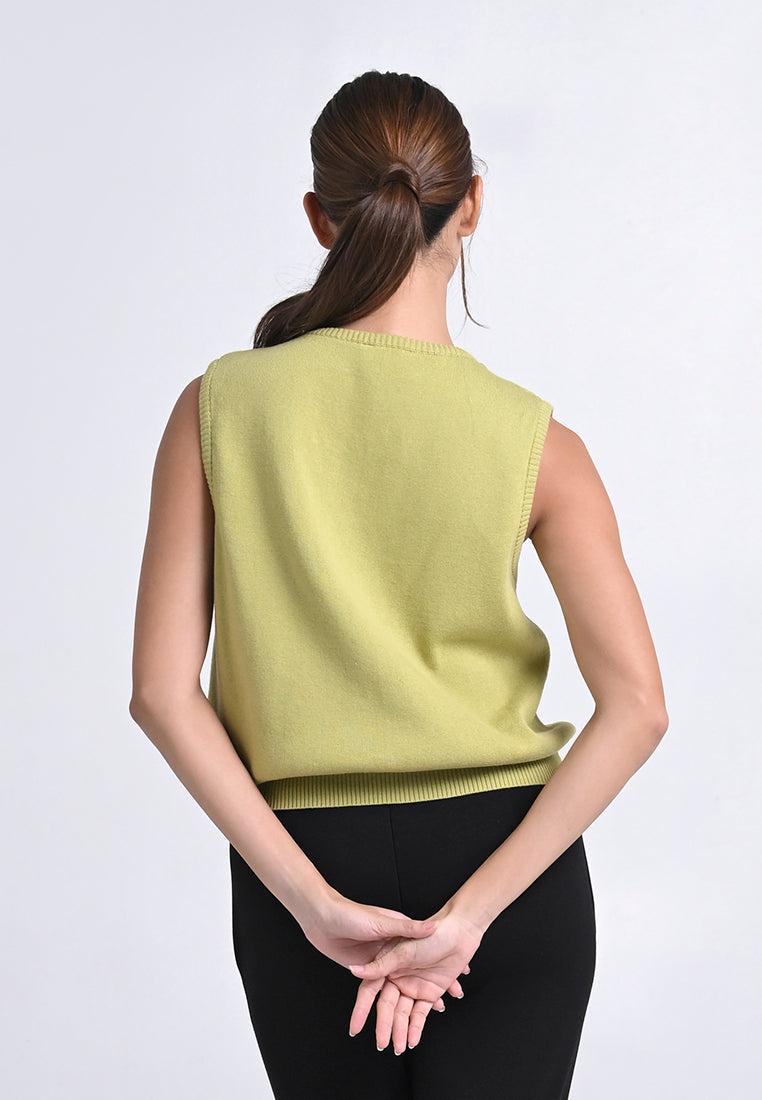 Archetype Travel Hardy Sleeveless Vest Top (Chartreuse)