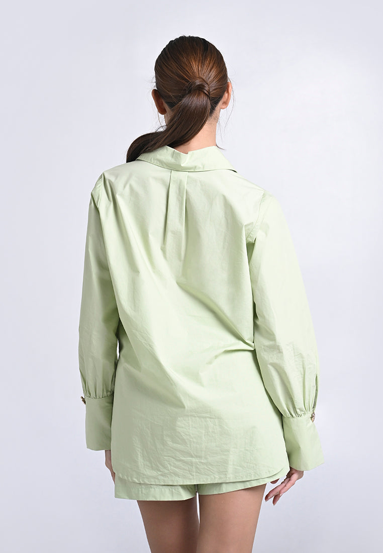Archetype Travel Harkin Long Sleeve Top (Mint)