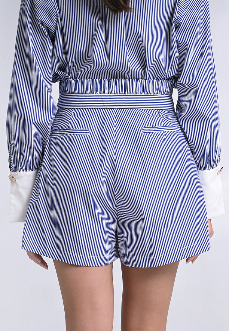 Archetype Travel Harkin Shorts (Striped Blue)