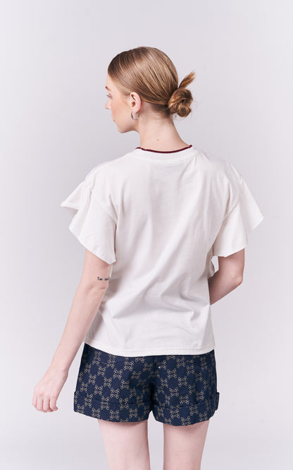 DNM Studios Hartley Short Sleeve Top (Offwhite)