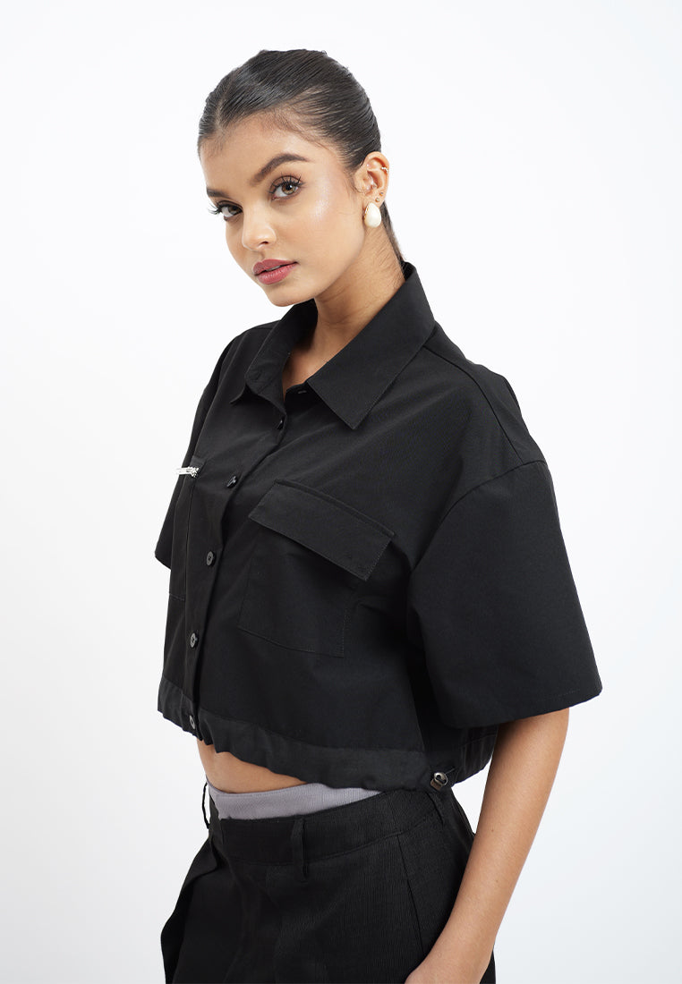 Raf Heron Short Sleeve Top (Black)