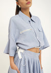 Raf Heron Short Sleeve Top (Blue/White)