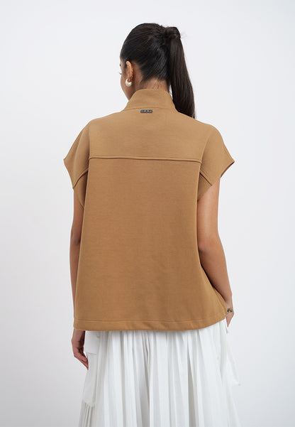 Raf Holt Extended Sleeve Top (Camel)