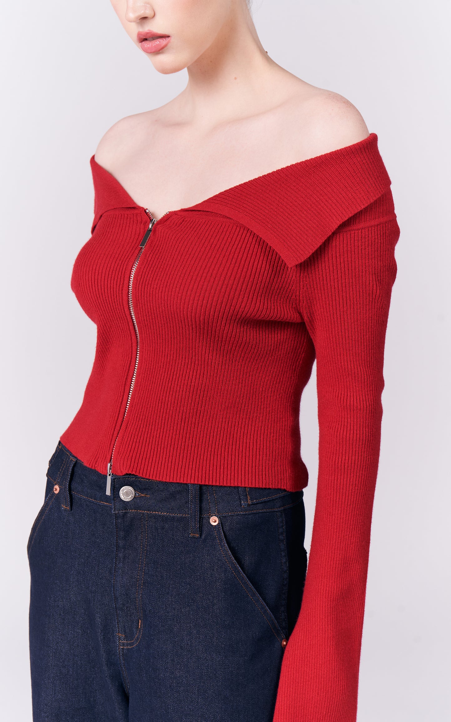 DNM Studios Hopee Long Sleeve Top (Red)