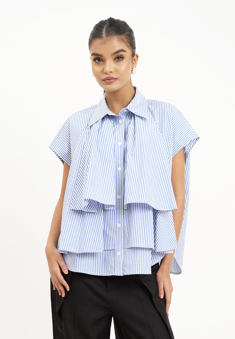 Raf Hosh Sleeveless Top (Blue/White)