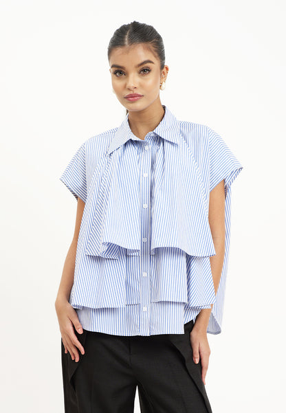 Raf Hosh Sleeveless Top (Blue/White)