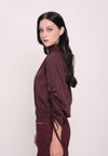 Huxlei Long Sleeve Top (Striped Plum)