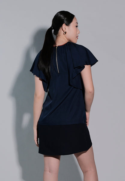 Holiday 2025 Iann Short Sleeve Dress  (Navy)