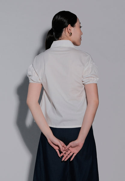 Holiday 2025 Ibhya Short Sleeve Top (Off White)