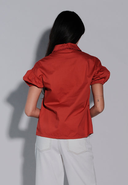 Holiday 2025 Ibhya Short Sleeve Top (Red)
