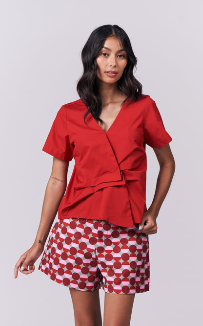 Icylin Short Sleeve Top (Red)