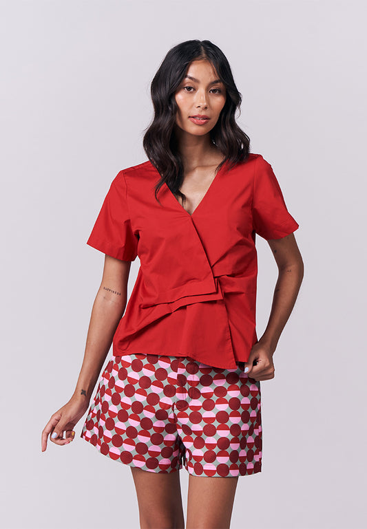 Icylin Short Sleeve Top (Red)