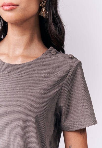 Ilex Short Sleeve Top (Gray)