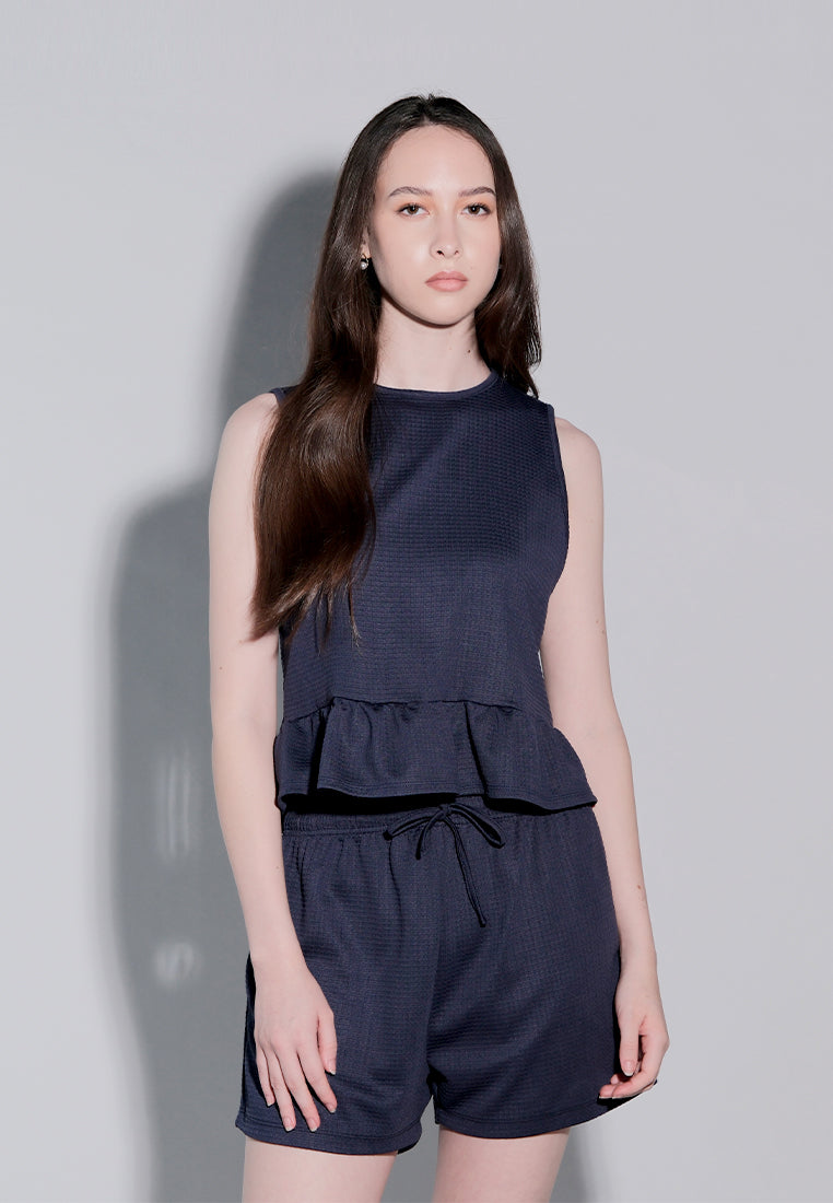 Holiday 2025 Imma Top And Shorts Set Top (Navy)