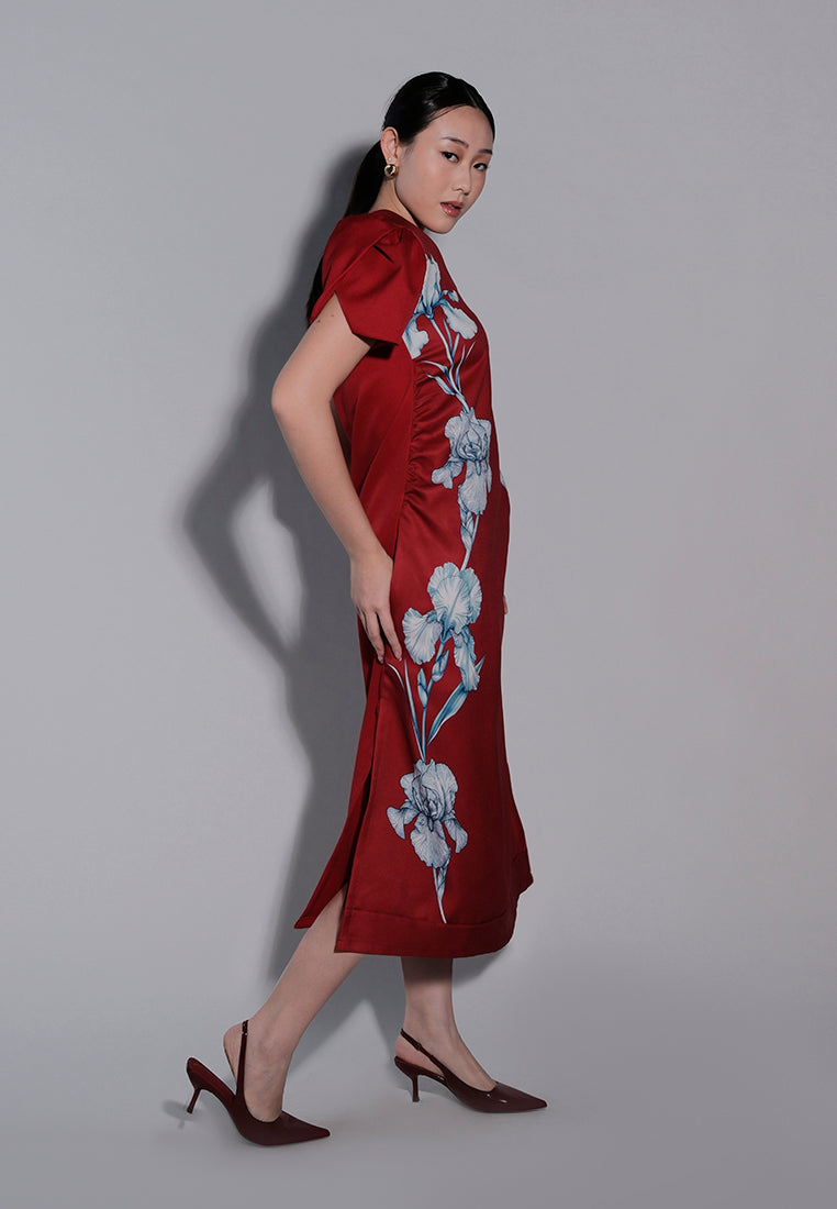 Holiday 2025 Indee Short Sleeve Dress  (Red)