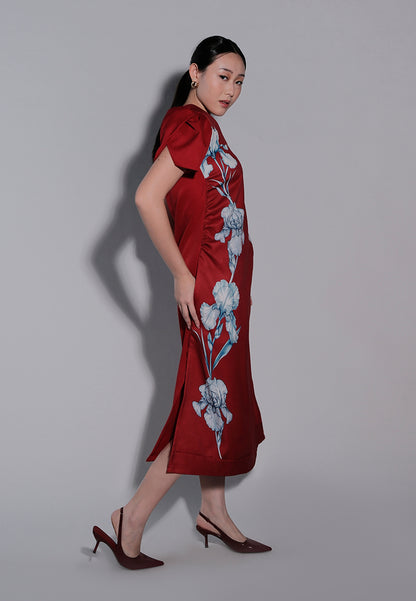 Holiday 2025 Indee Short Sleeve Dress  (Red)