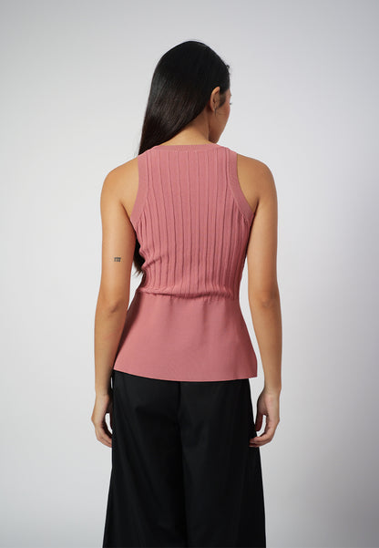 Raf Inez Sleeveless Top (Dark Rose)