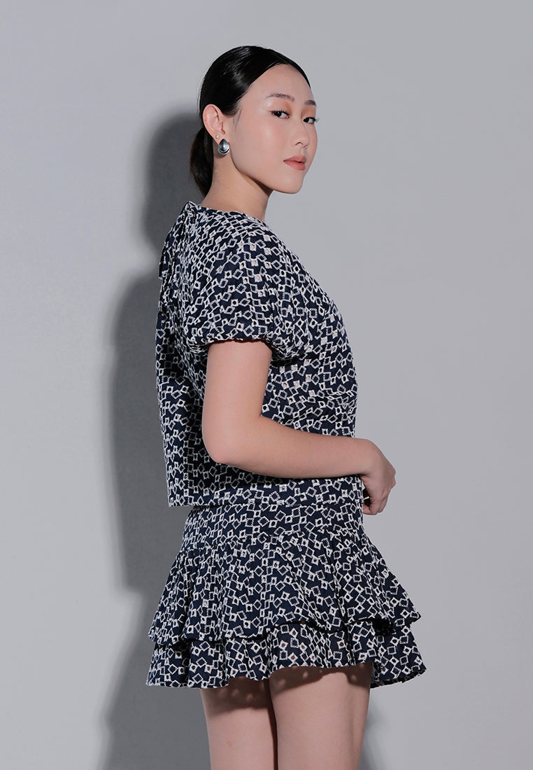 Holiday 2025 Infinity Short Sleeve Top (Navy)