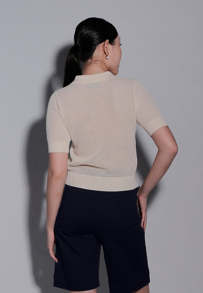 Holiday 2025 Iona Short Sleeve Top (Cream)