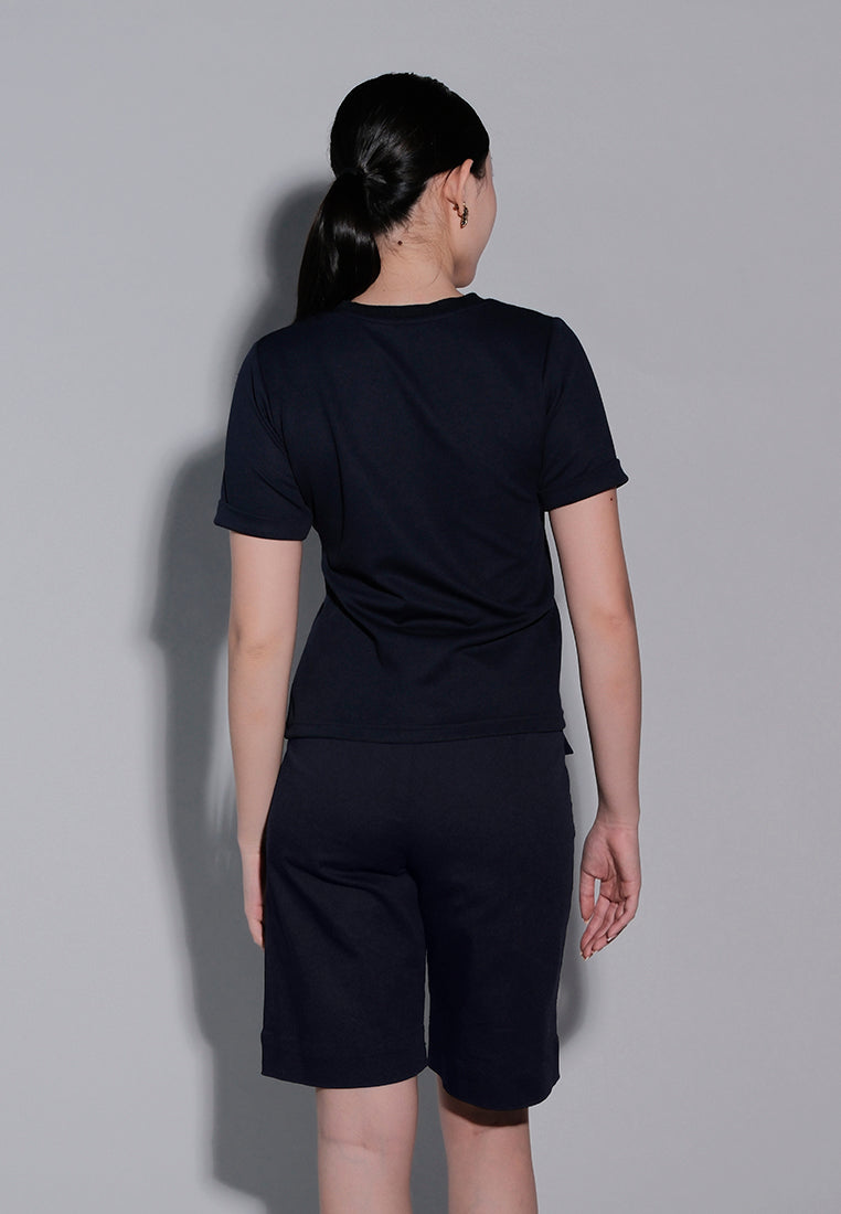 Holiday 2025 Irinna Short Sleeve Top (Navy)