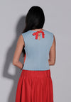 Holiday 2025 Irley Sleeveless Top (Printed Blue)