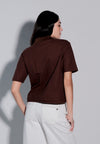Holiday 2025 Isha Short Sleeve Sportshirt Top (Brown)