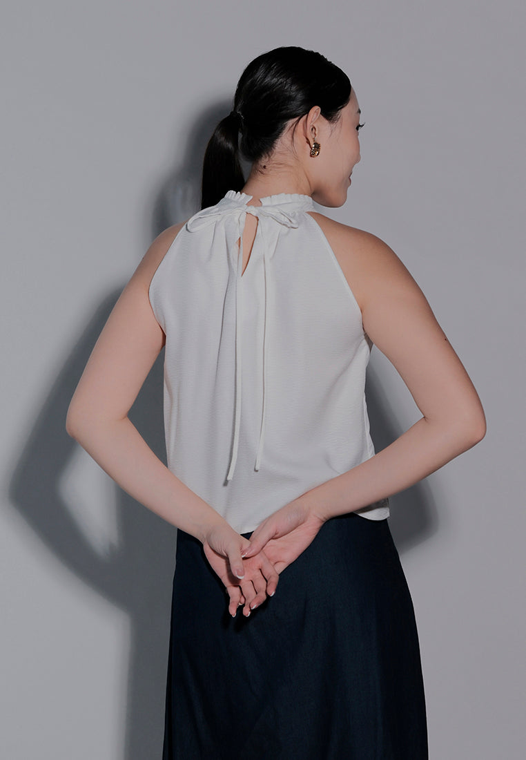 Holiday 2025 Ivanna Sleeveless Top (White)