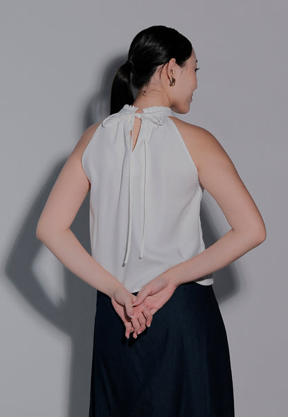 Holiday 2025 Ivanna Sleeveless Top (White)