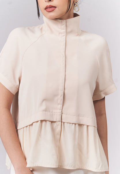 Iyla Short Sleeve Top (Cream)