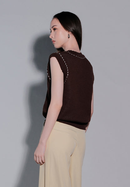 Holiday 2025 Izaya Sleeveless Top (Brown)