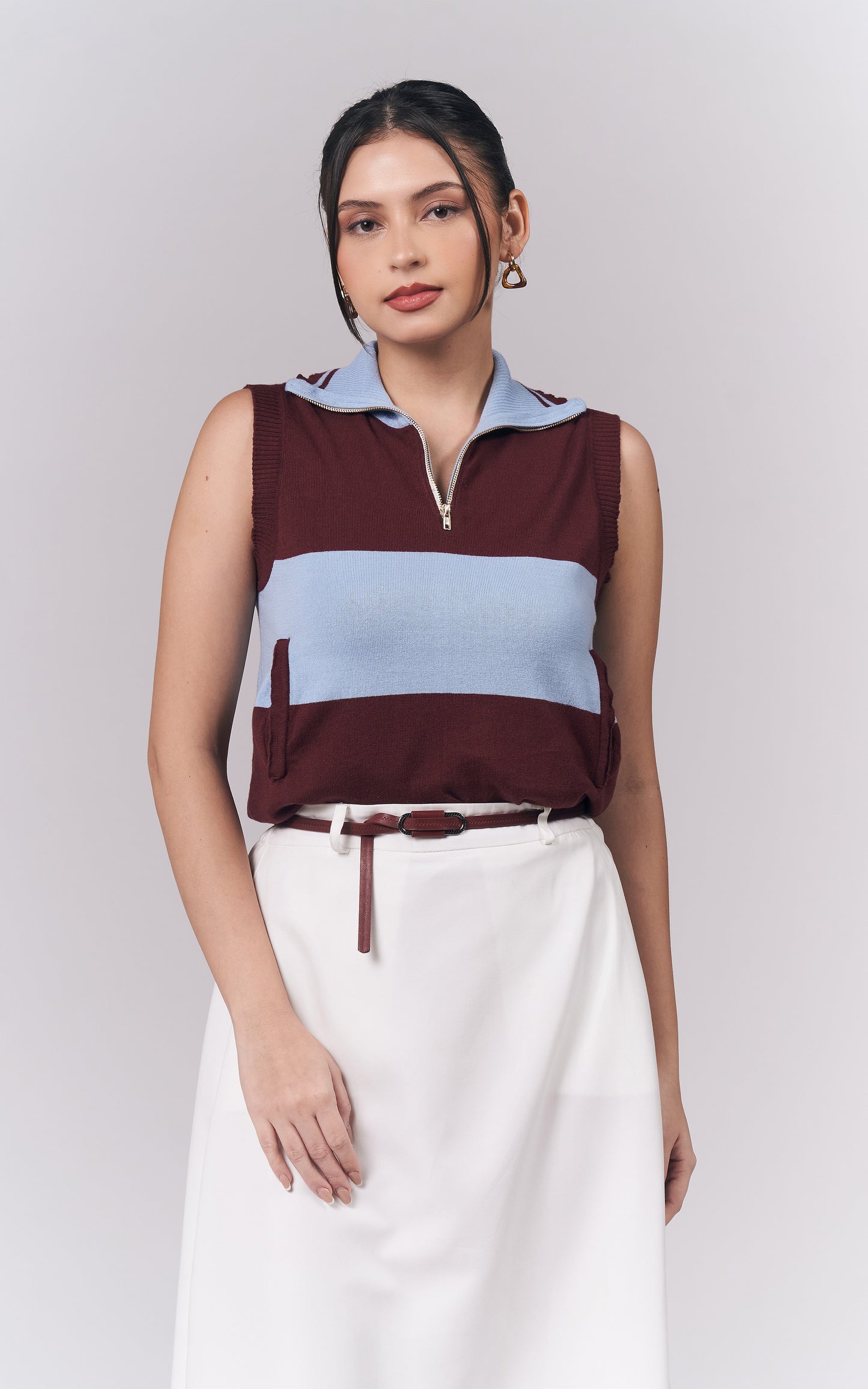 Izka Sleeveless Top (Mar/Blue)