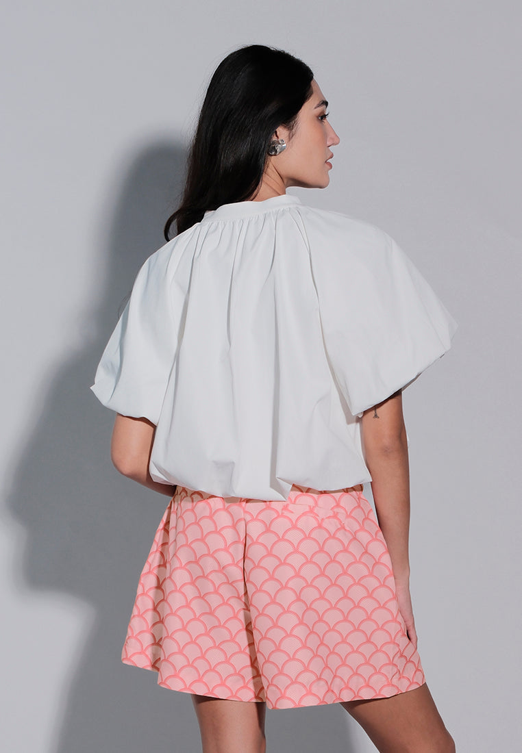 Holiday 2025 Jab Short Sleeve Top (Off White)