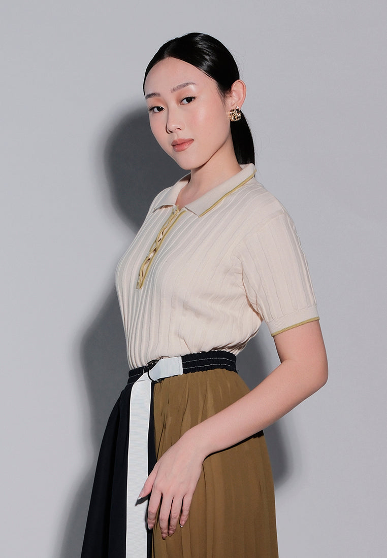 Holiday 2025 Jafar Short Sleeve Top (Cream)