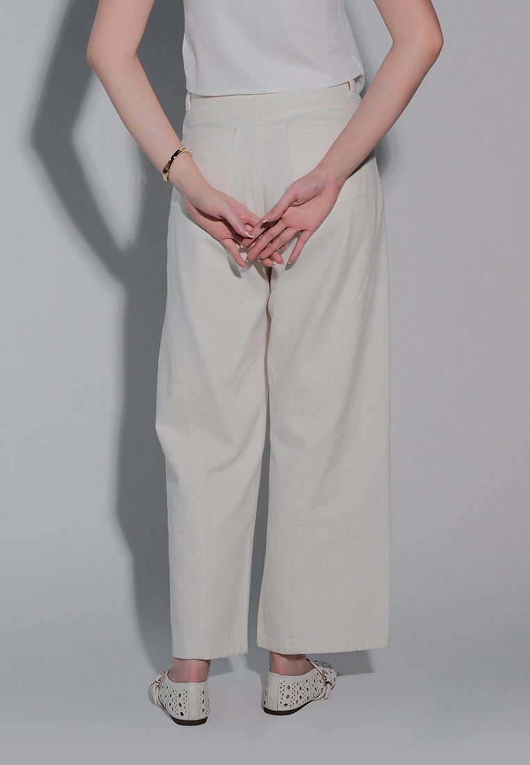 Holiday 2025 Jagged Barrel Pants  (Off White)