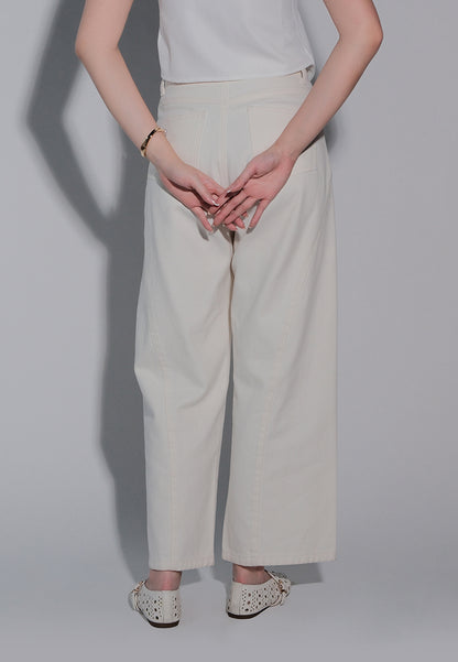 Holiday 2025 Jagged Barrel Pants  (Off White)