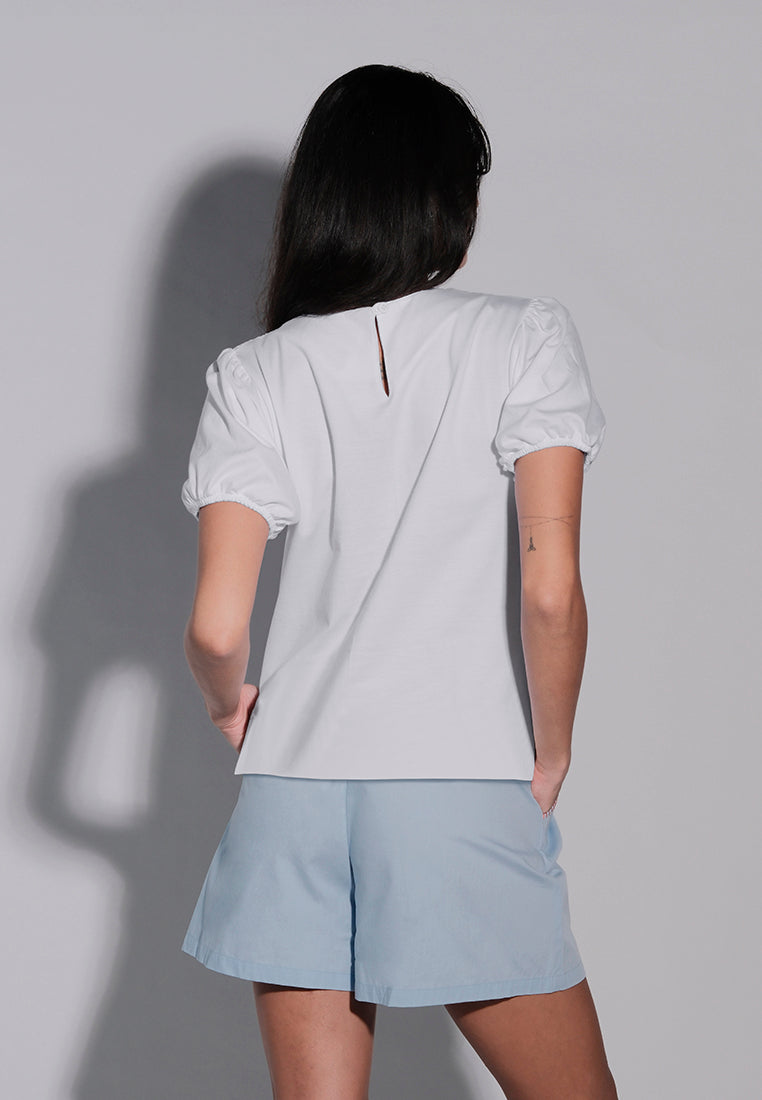 Holiday 2025 Jara Short Sleeve# Top (White)