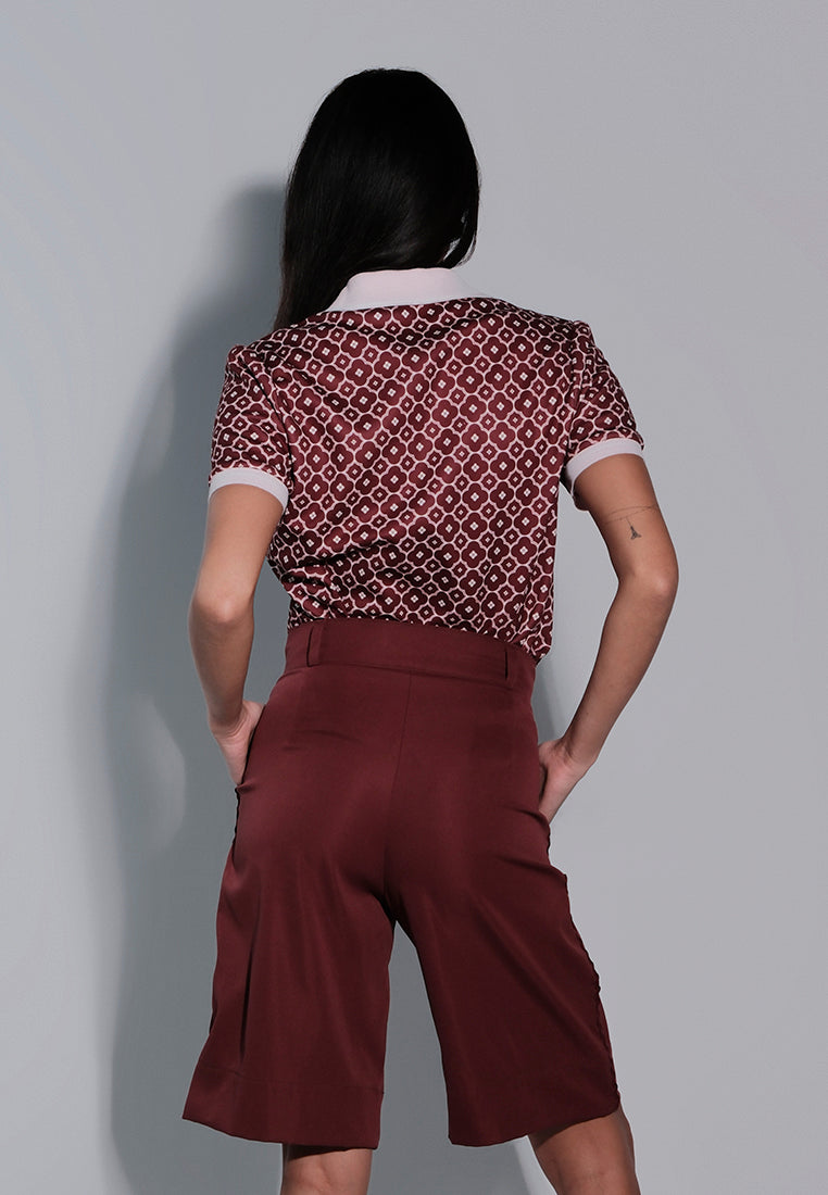 Holiday 2025 Javelin Short Sleeve Sport Shirt Top (Printed Wine)