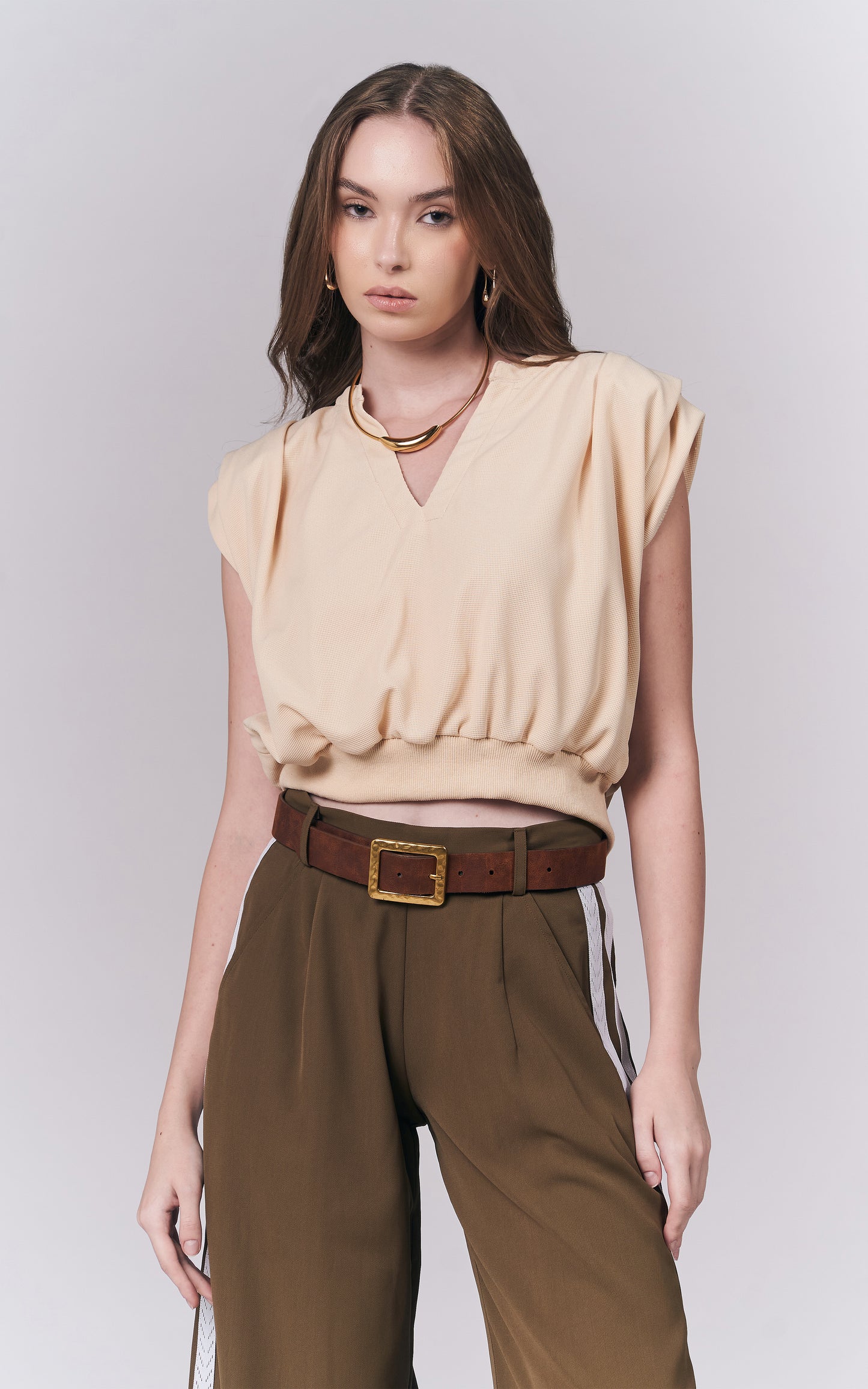 Jaydenn Sleeveless Top (Cream)